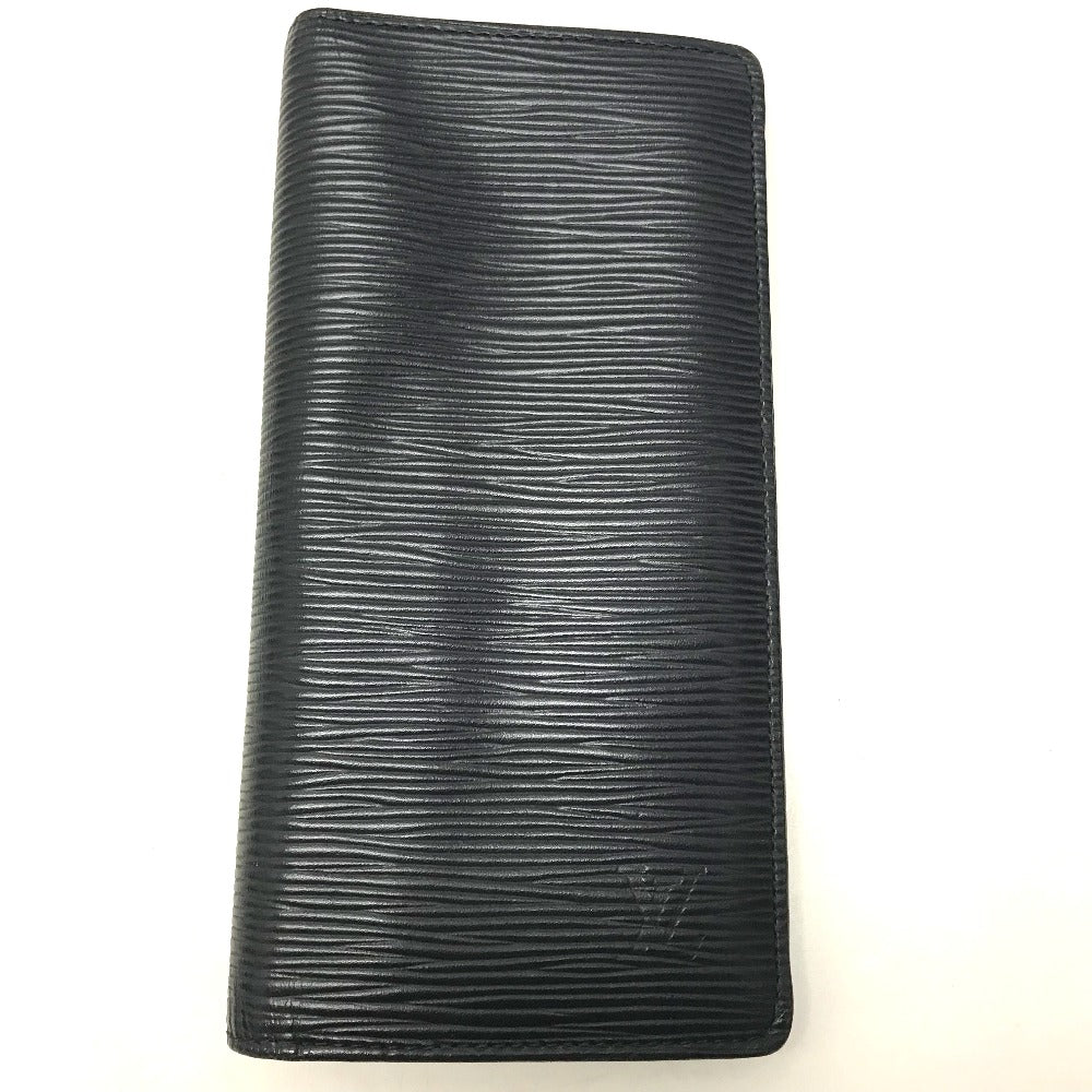 LOUIS VUITTON M60615 Epi Portefeuille Brazza Bifold Long Wallet in Epi Leather, Men's Blue Marine Navy