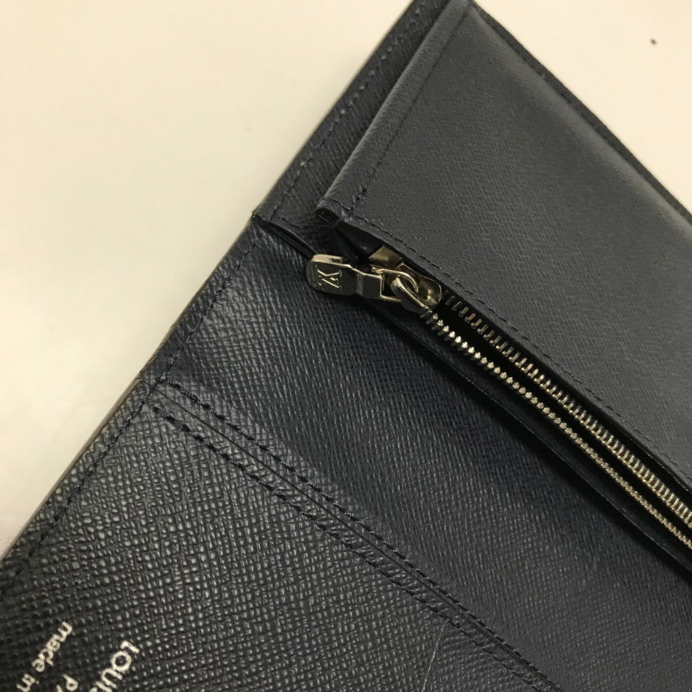 LOUIS VUITTON M60615 Epi Portefeuille Brazza Bifold Long Wallet in Epi Leather, Men's Blue Marine Navy