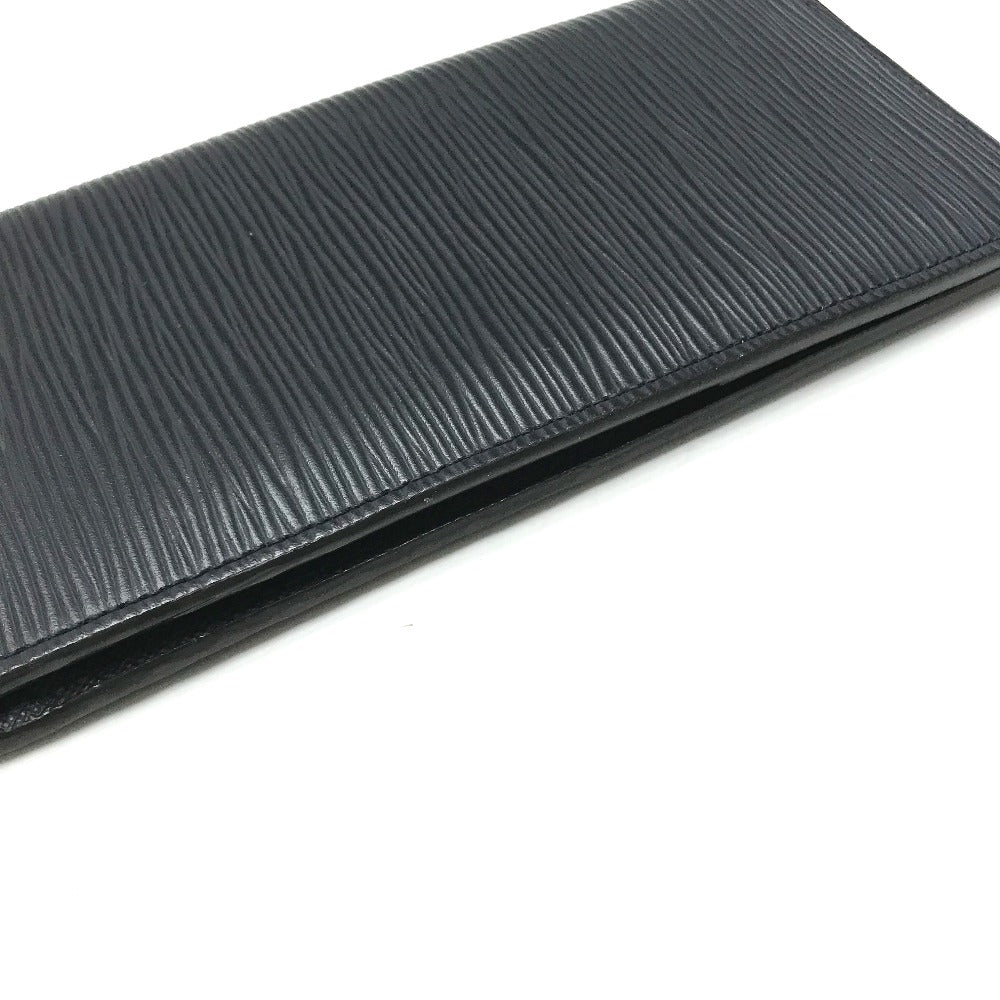LOUIS VUITTON M60615 Epi Portefeuille Brazza Bifold Long Wallet in Epi Leather, Men's Blue Marine Navy