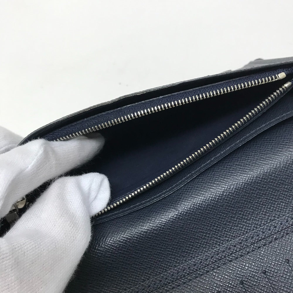 LOUIS VUITTON M60615 Epi Portefeuille Brazza Bifold Long Wallet in Epi Leather, Men's Blue Marine Navy