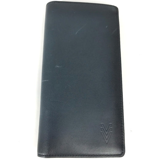 LOUIS VUITTON M41899 キュイール・オンブレ ポルトフォイユ・ブラザ ロングウォレット 二つ折り 長財布 レザー メンズ ネイビー