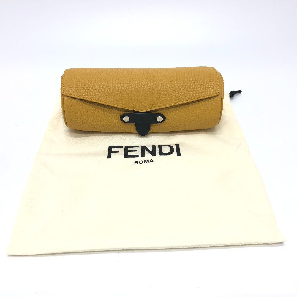 FENDI 7AS073 時計ケース ウォッチケース 時計ケース アクセサリーケース レザー レディース イエロー