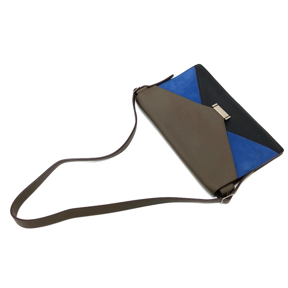 CELINE 斜め掛けバッグ ショルダーバッグ レザー レディース ブラウン