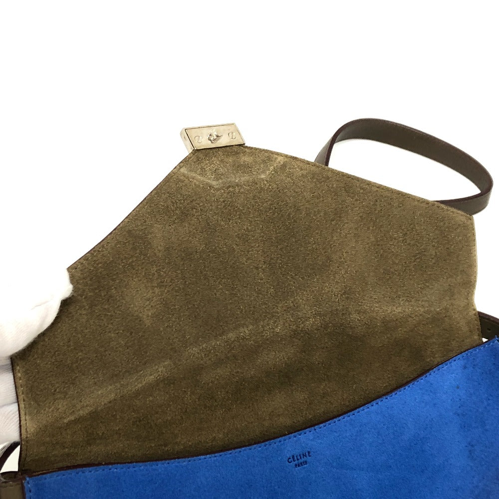 CELINE 斜め掛けバッグ ショルダーバッグ レザー レディース ブラウン
