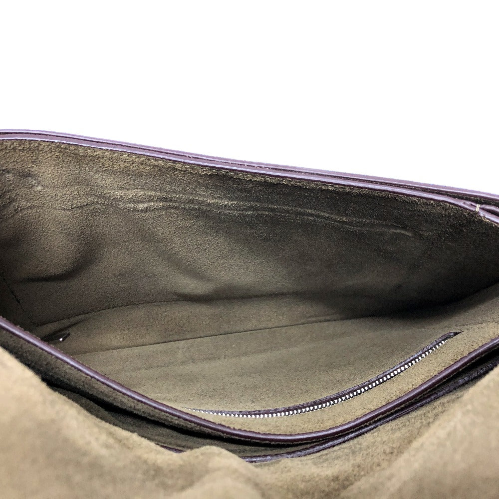 CELINE 斜め掛けバッグ ショルダーバッグ レザー レディース ブラウン