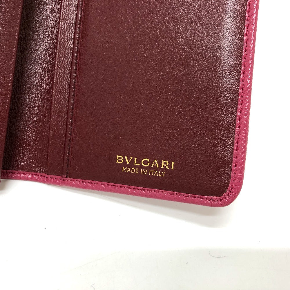 BVLGARI ロゴクリップ ロングウォレット ウォレット 長財布 レザー レディース ピンク