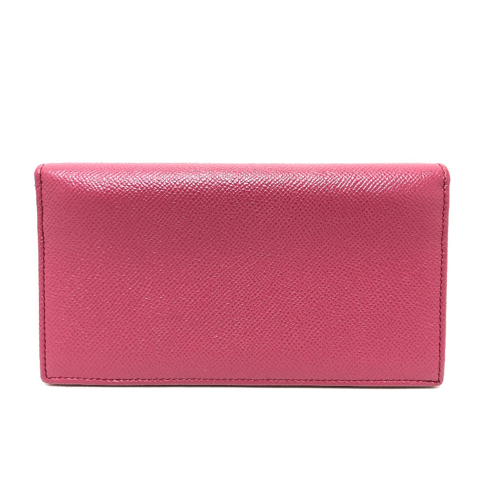 BVLGARI ロゴクリップ ロングウォレット ウォレット 長財布 レザー レディース ピンク