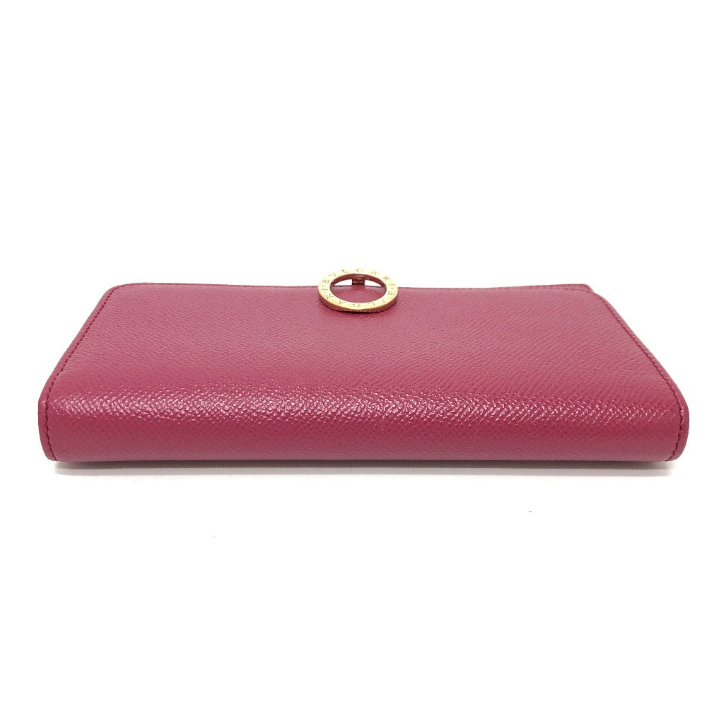 BVLGARI ロゴクリップ ロングウォレット ウォレット 長財布 レザー レディース ピンク