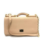 DOLCE&GABBANA シシリー プレート 2WAYバッグ ショルダーバッグ レザー レディース ベージュ
