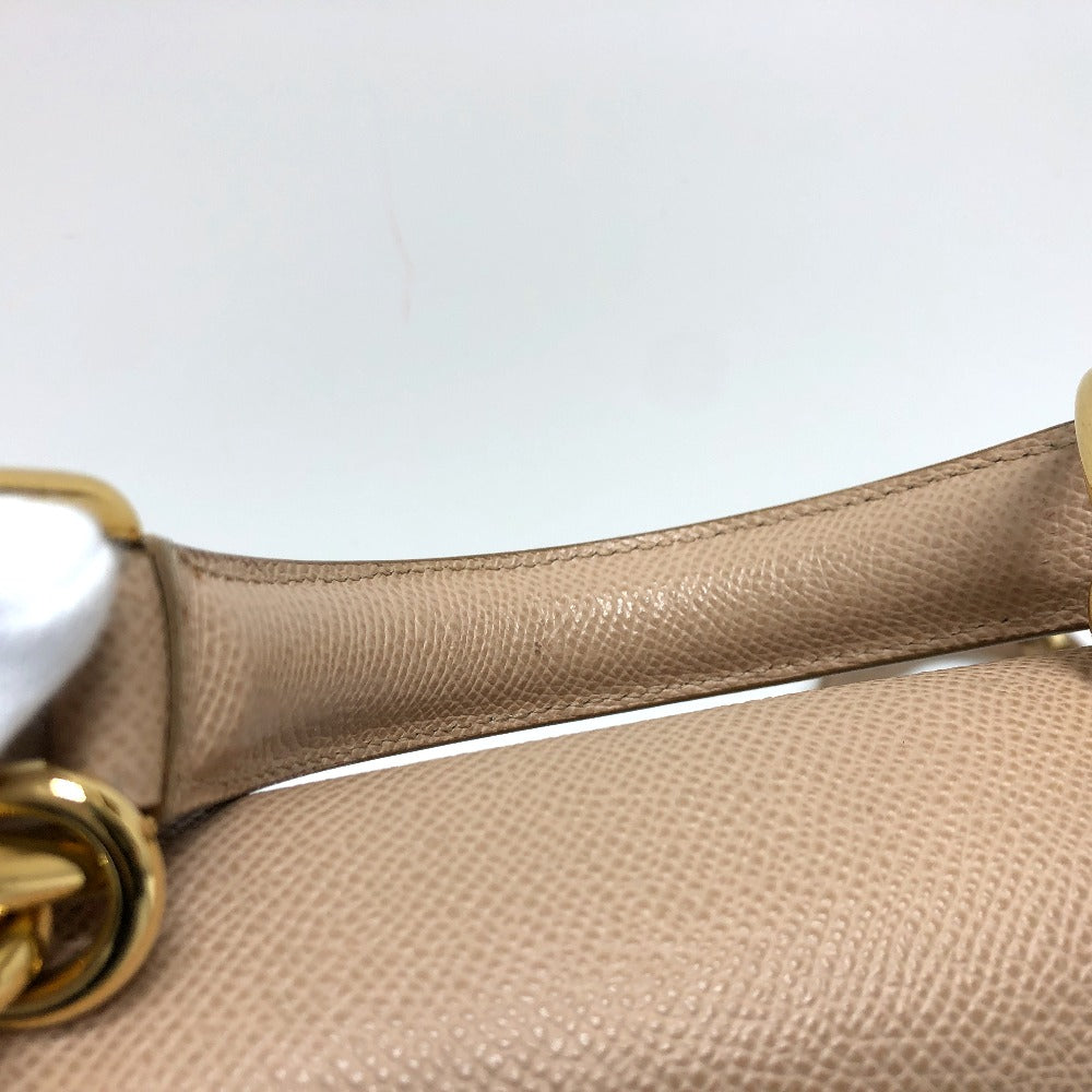 DOLCE&GABBANA シシリー プレート 2WAYバッグ ショルダーバッグ レザー レディース ベージュ