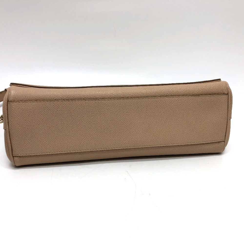 DOLCE&GABBANA シシリー プレート 2WAYバッグ ショルダーバッグ レザー レディース ベージュ