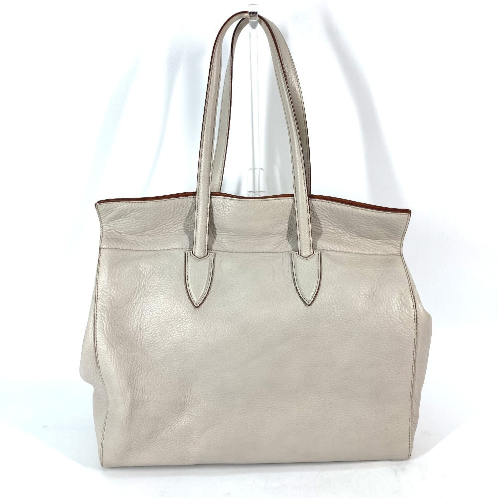 MAX MARA カバン ロゴ トートバッグ ポーチ付き 肩掛け ショルダーバッグ レザー レディース グレージュ系