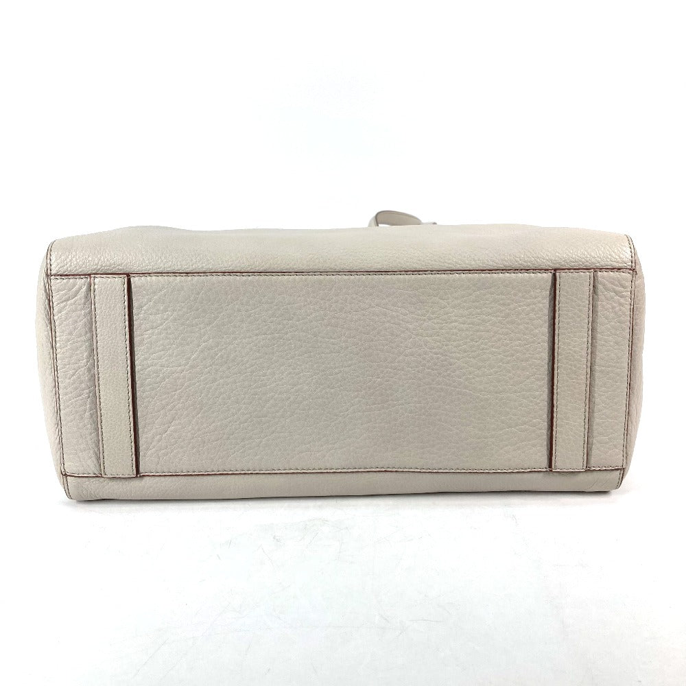 MAX MARA カバン ロゴ トートバッグ ポーチ付き 肩掛け ショルダーバッグ レザー レディース グレージュ系