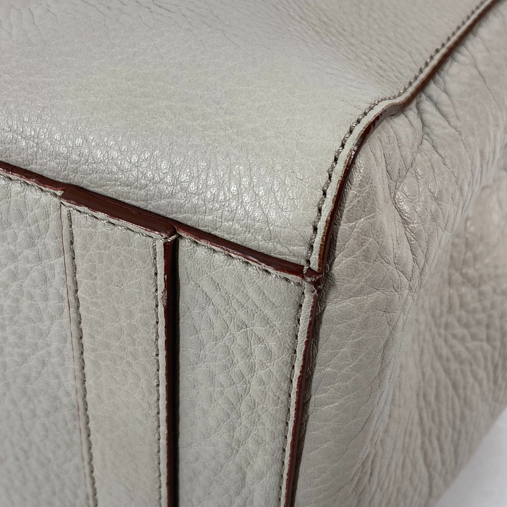 MAX MARA カバン ロゴ トートバッグ ポーチ付き 肩掛け ショルダーバッグ レザー レディース グレージュ系