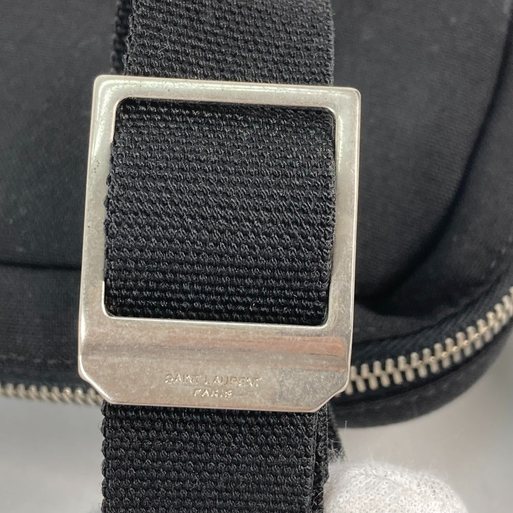 SAINT LAURENT PARIS 482777 斜め掛け カバン リビングトン サックポーチ ポシェット ショルダーバッグ レザー/キャンバス メンズ ブラック