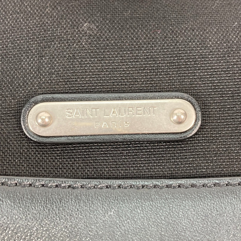 SAINT LAURENT PARIS 482777 斜め掛け カバン リビングトン サックポーチ ポシェット ショルダーバッグ レザー/キャンバス メンズ ブラック