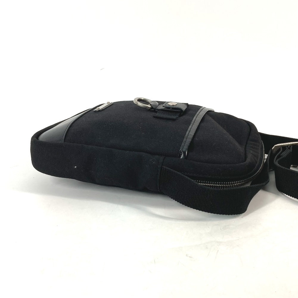 SAINT LAURENT PARIS 482777 斜め掛け カバン リビングトン サックポーチ ポシェット ショルダーバッグ レザー/キャンバス メンズ ブラック