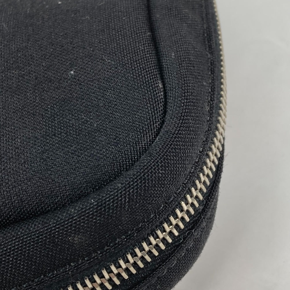 SAINT LAURENT PARIS 482777 斜め掛け カバン リビングトン サックポーチ ポシェット ショルダーバッグ レザー/キャンバス メンズ ブラック