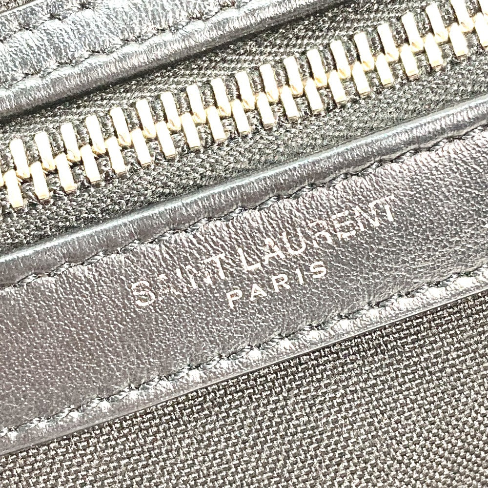 SAINT LAURENT PARIS 650617 カバン ロゴ バックパック カバン リュックサック レザー/キャンバス メンズ ブラック