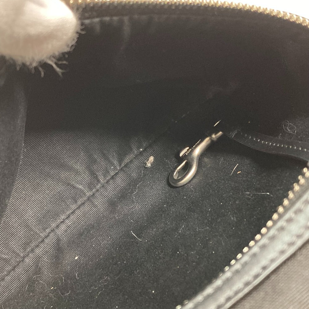 SAINT LAURENT PARIS 650617 カバン ロゴ バックパック カバン リュックサック レザー/キャンバス メンズ ブラック