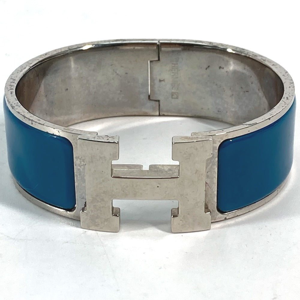 HERMES アクセサリー ブレスレット クリッククラックGM バングル メタル レディース ブルー