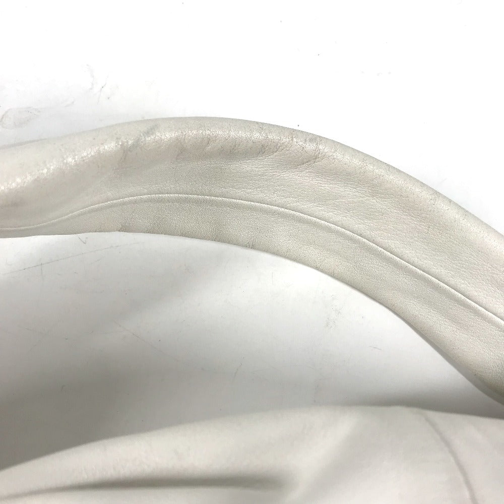 BOTTEGA VENETA ポーチ ダブルノット ミニ ハンドバッグ レザー レディース ホワイト