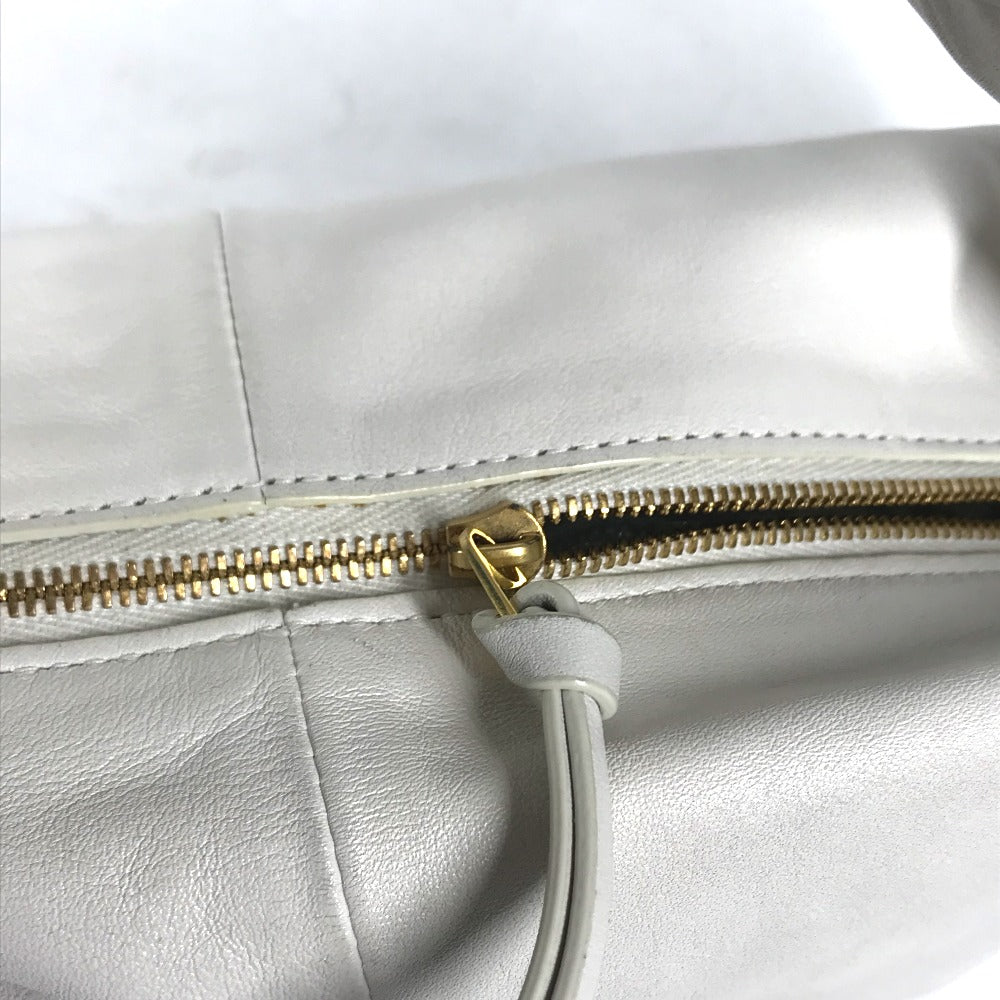 BOTTEGA VENETA ポーチ ダブルノット ミニ ハンドバッグ レザー レディース ホワイト