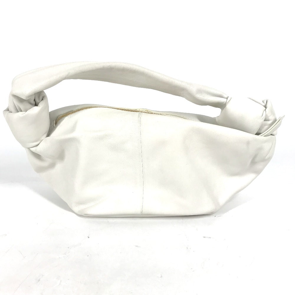 BOTTEGA VENETA ポーチ ダブルノット ミニ ハンドバッグ レザー レディース ホワイト