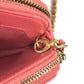 CHANEL A84069 CC Coco Mark Boy Chanel Coco Mark Shoulder Bag, Crossbody Long Wallet, Caviar Leather, Women's, Pink with Gold Hardware