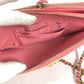 CHANEL A84069 CC Coco Mark Boy Chanel Coco Mark Shoulder Bag, Crossbody Long Wallet, Caviar Leather, Women's, Pink with Gold Hardware