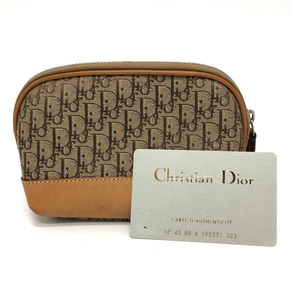 Dior トロッター ポーチ メイク道具入れ 小物入れ 小物 アクセサリーポーチ キャンバス レディース ベージュ