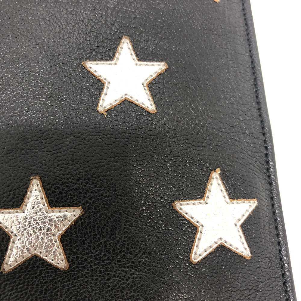 Saint Laurent スターパッチ フラット セカンドバッグ バッグ カバン クラッチバッグ レザー レディース ブラック