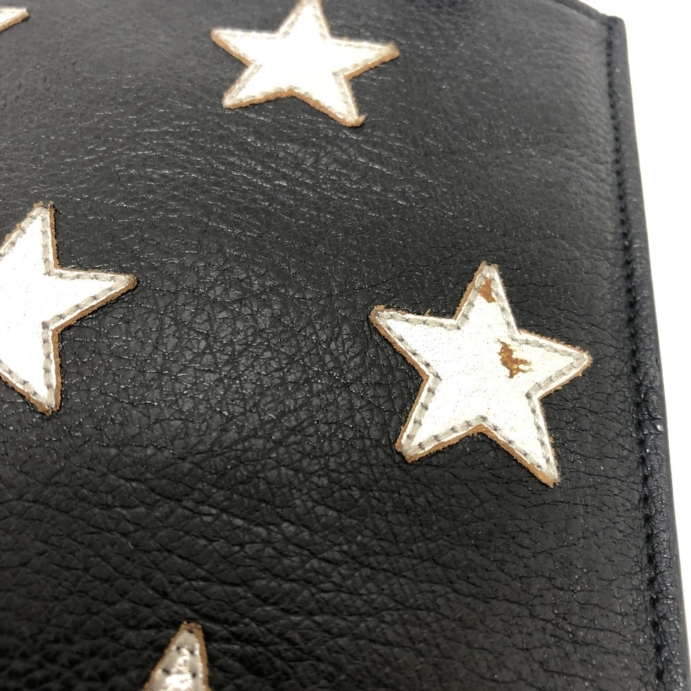 Saint Laurent スターパッチ フラット セカンドバッグ バッグ カバン クラッチバッグ レザー レディース ブラック