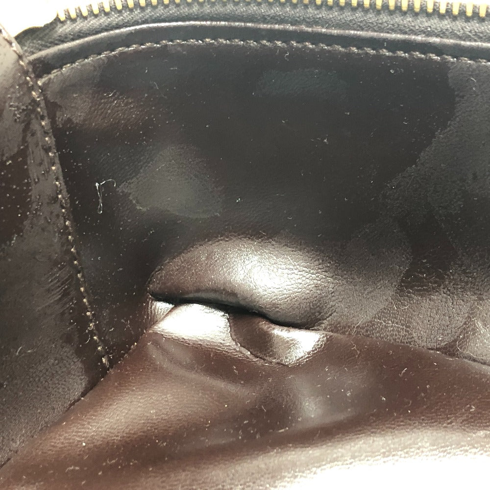 GUCCI 032.1956 オールドグッチ バンブー ハンドバッグ カバン バッグ ポーチ バニティバッグ カーフレザー レディース ブラウン