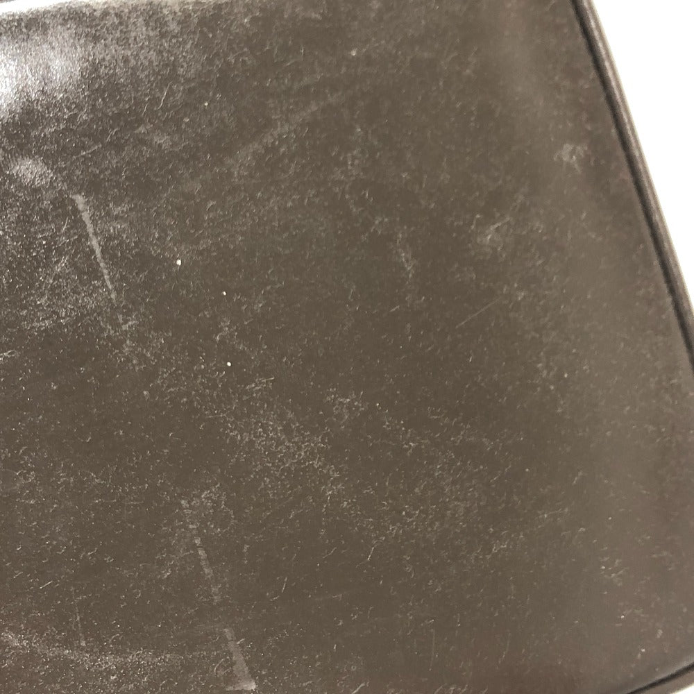 GUCCI 032.1956 オールドグッチ バンブー ハンドバッグ カバン バッグ ポーチ バニティバッグ カーフレザー レディース ブラウン