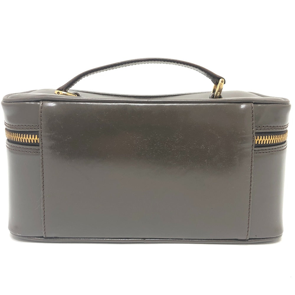 GUCCI 032.1956 オールドグッチ バンブー ハンドバッグ カバン バッグ ポーチ バニティバッグ カーフレザー レディース ブラウン