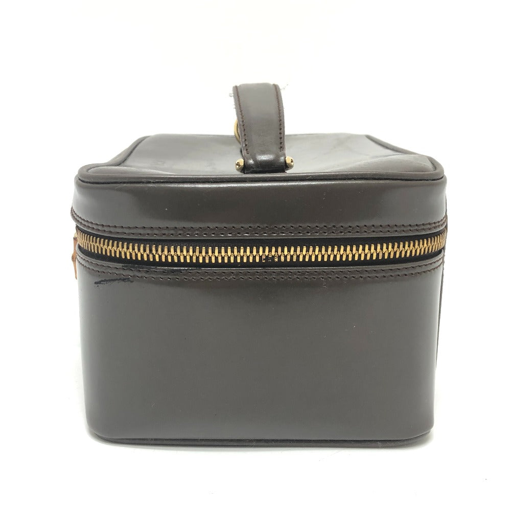 GUCCI 032.1956 オールドグッチ バンブー ハンドバッグ カバン バッグ ポーチ バニティバッグ カーフレザー レディース ブラウン