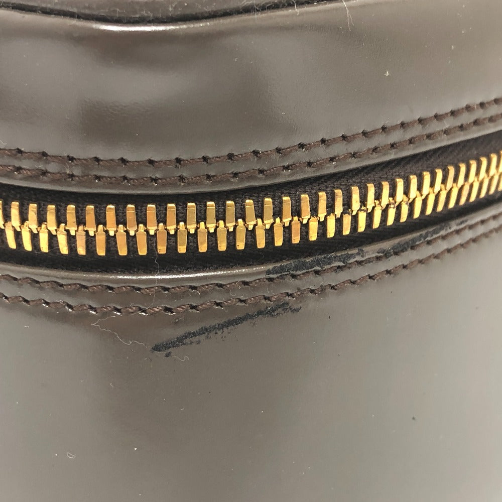 GUCCI 032.1956 オールドグッチ バンブー ハンドバッグ カバン バッグ ポーチ バニティバッグ カーフレザー レディース ブラウン