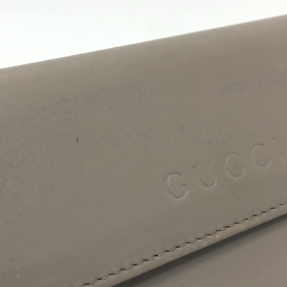 GUCCI Logo Continental Wallet, Long Wallet, Leather, Women's, Gray