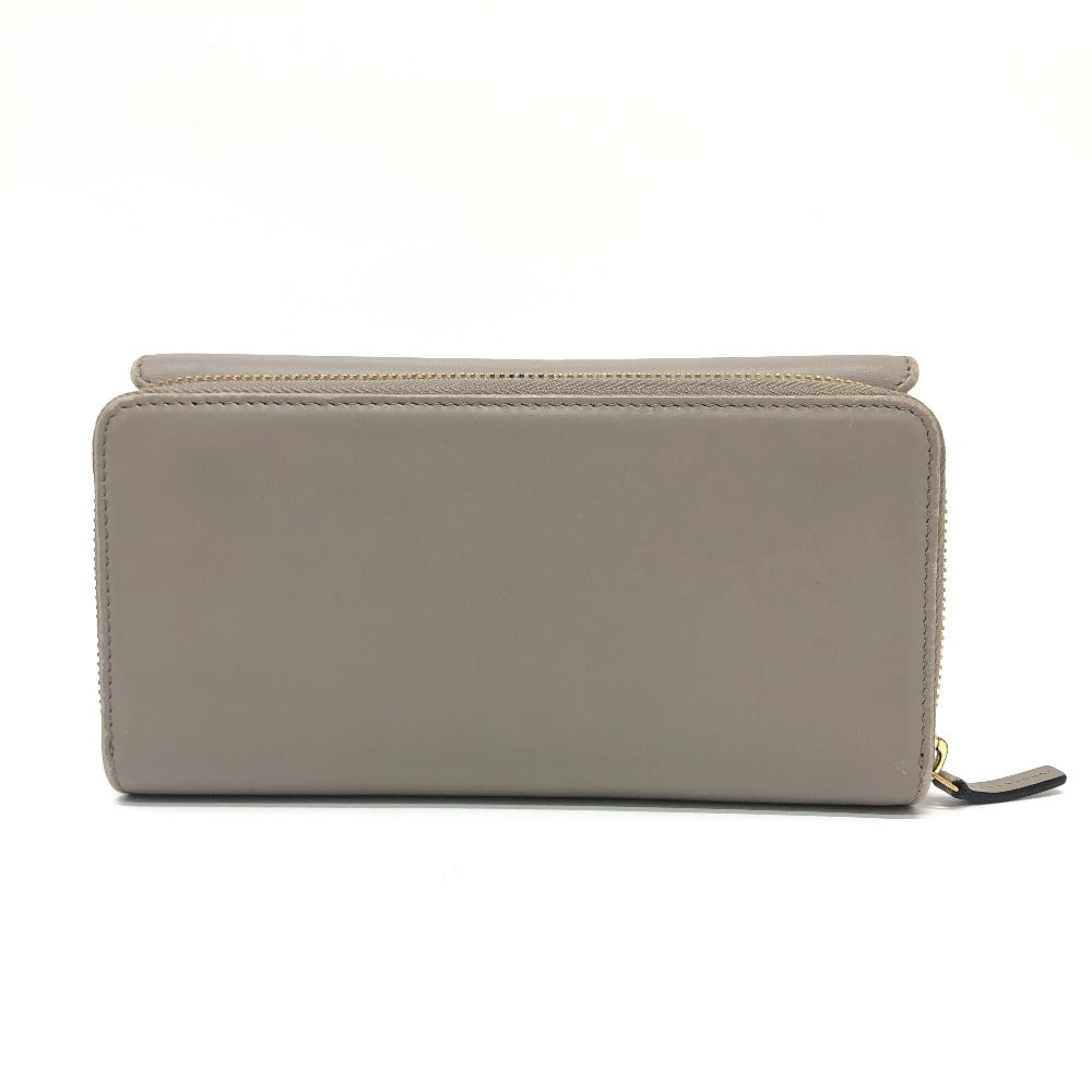 GUCCI Logo Continental Wallet, Long Wallet, Leather, Women's, Gray