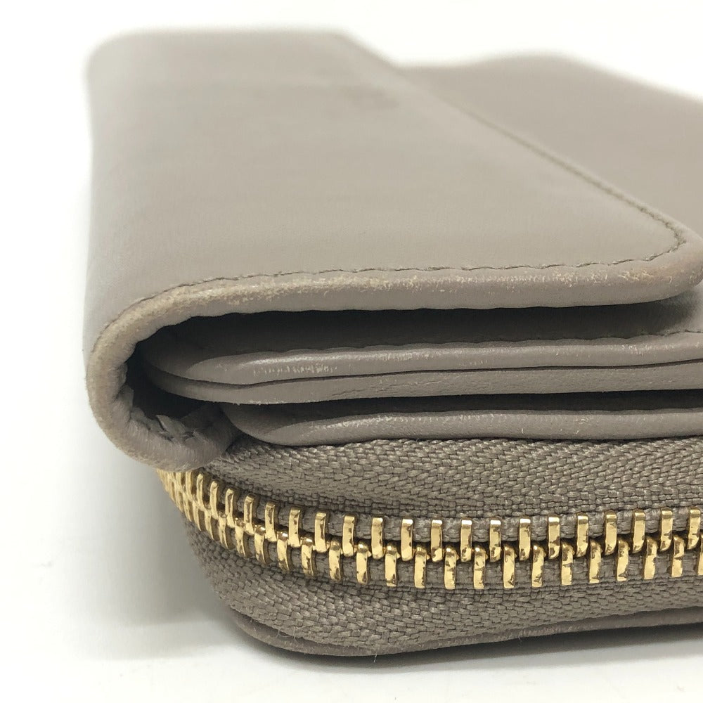 GUCCI Logo Continental Wallet, Long Wallet, Leather, Women's, Gray