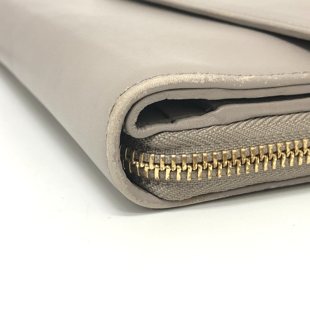 GUCCI Logo Continental Wallet, Long Wallet, Leather, Women's, Gray