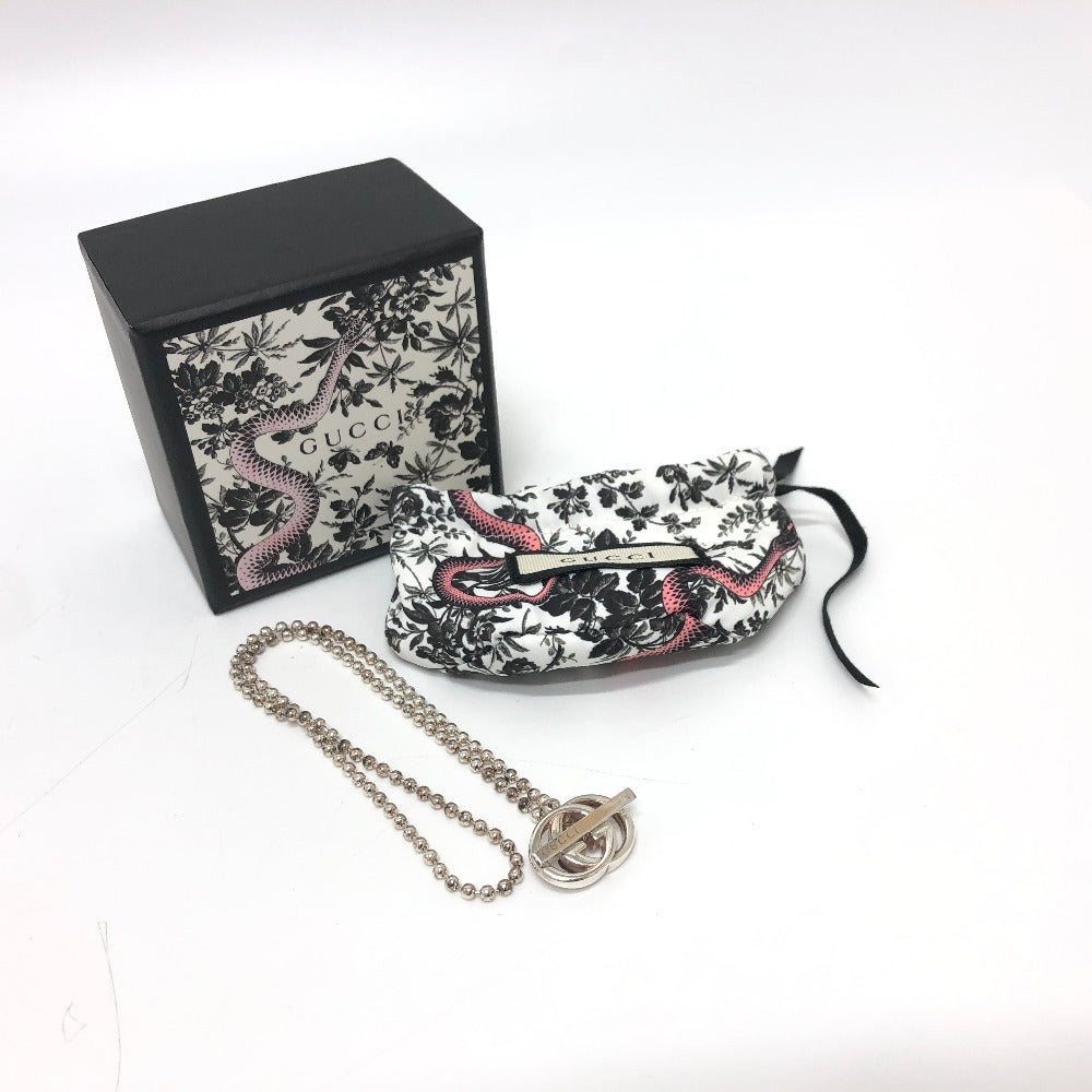 GUCCI 216435 ダブルG ボールチェーン アクセサリー ネックレス SV925 レディース シルバー