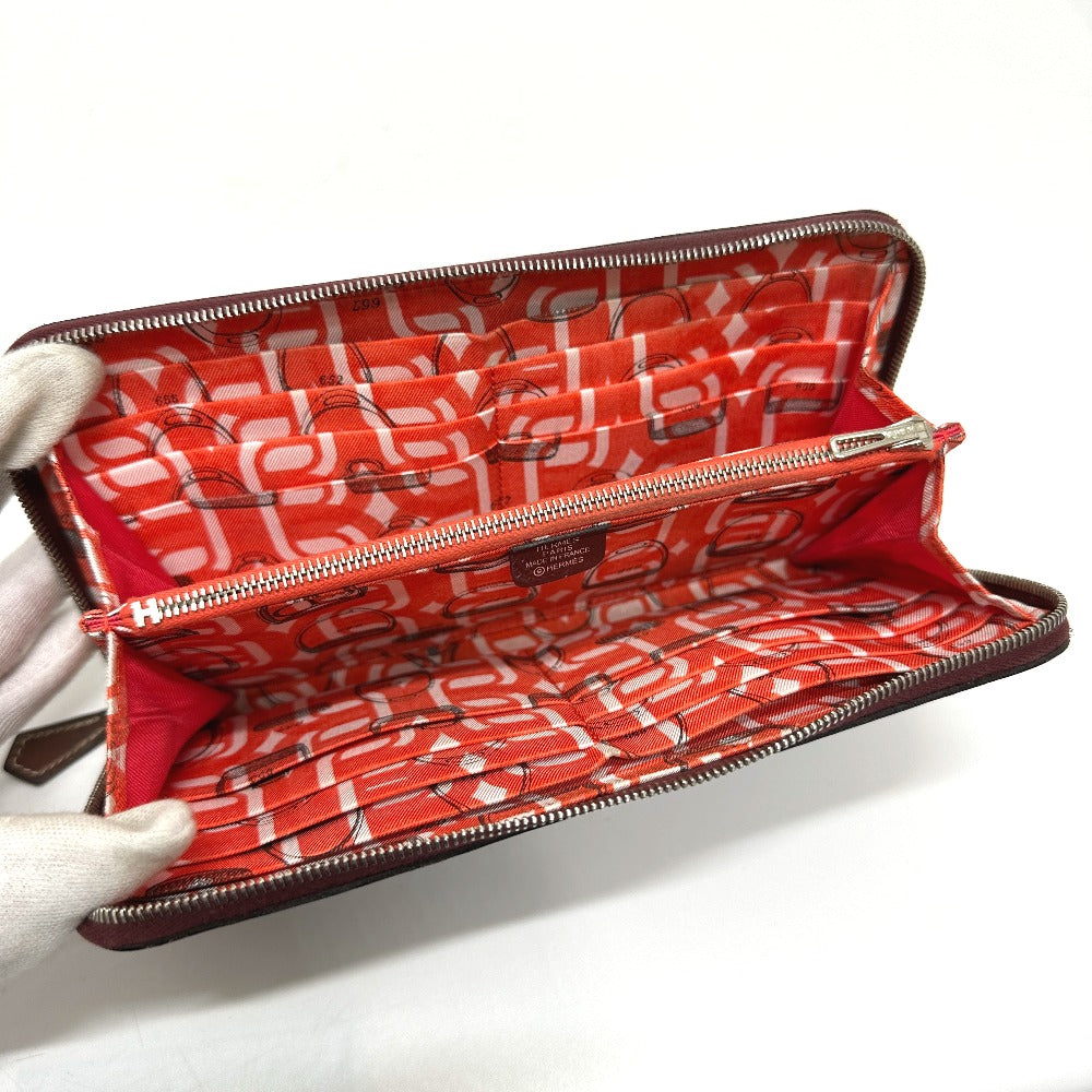 HERMES アザップロング シルクイン 長財布 ヴォーエプソン レディース ルージュアッシュ - brandshop-reference