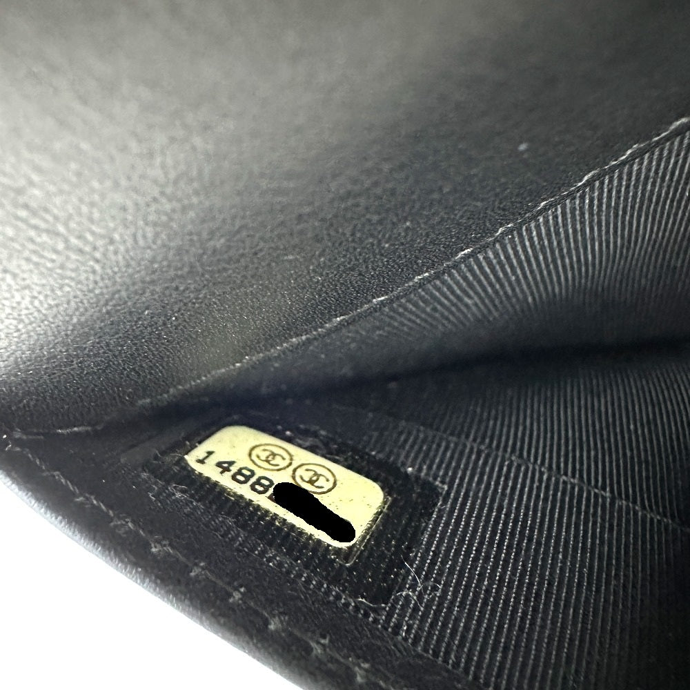 CHANEL マトラッセ ラウンド 長財布 パテントカーフレザー レディース ブラック - brandshop-reference