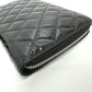 CHANEL マトラッセ ラウンド 長財布 パテントカーフレザー レディース ブラック - brandshop-reference