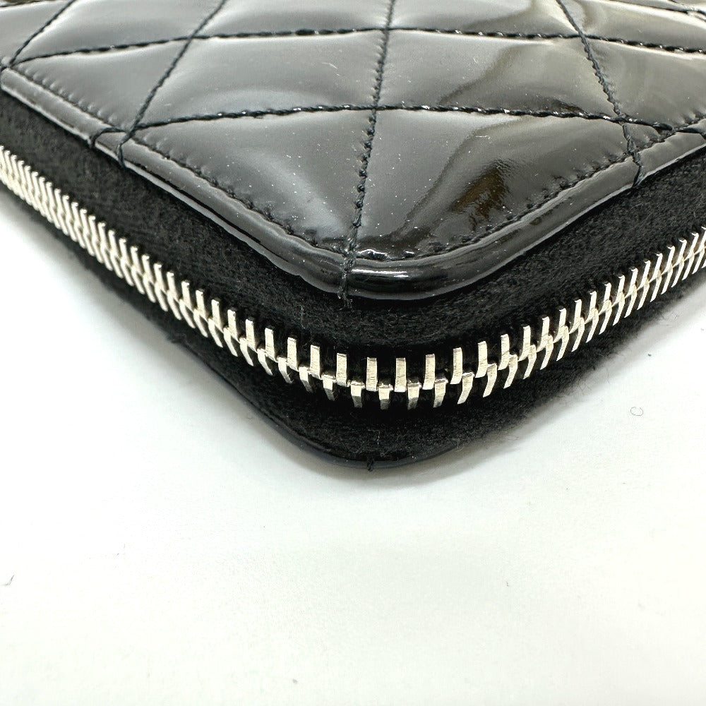 CHANEL マトラッセ ラウンド 長財布 パテントカーフレザー レディース ブラック - brandshop-reference