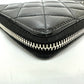 CHANEL マトラッセ ラウンド 長財布 パテントカーフレザー レディース ブラック - brandshop-reference