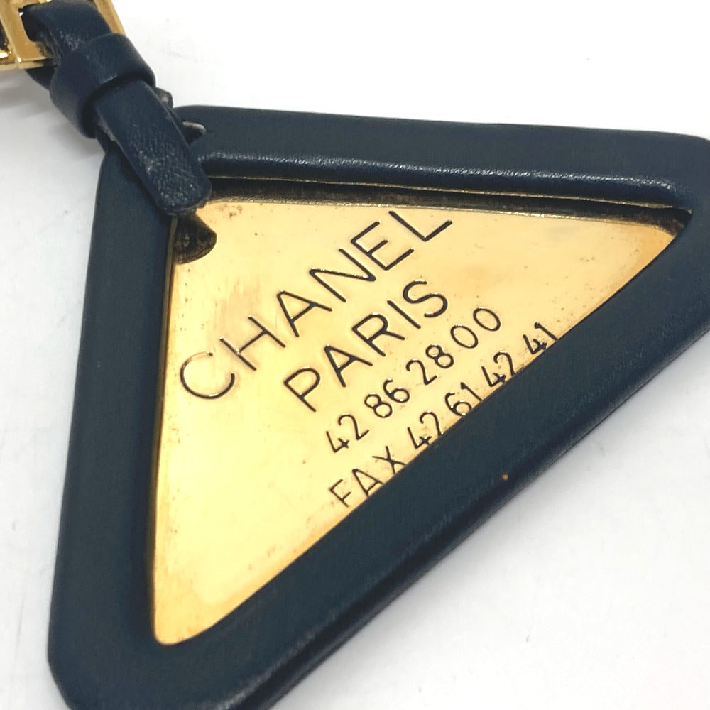CHANEL 94Ｐ 三角プレート チャーム キーリング アクセサリー 小物 キーリング メタル レディース ゴールド金具 - brandshop-reference