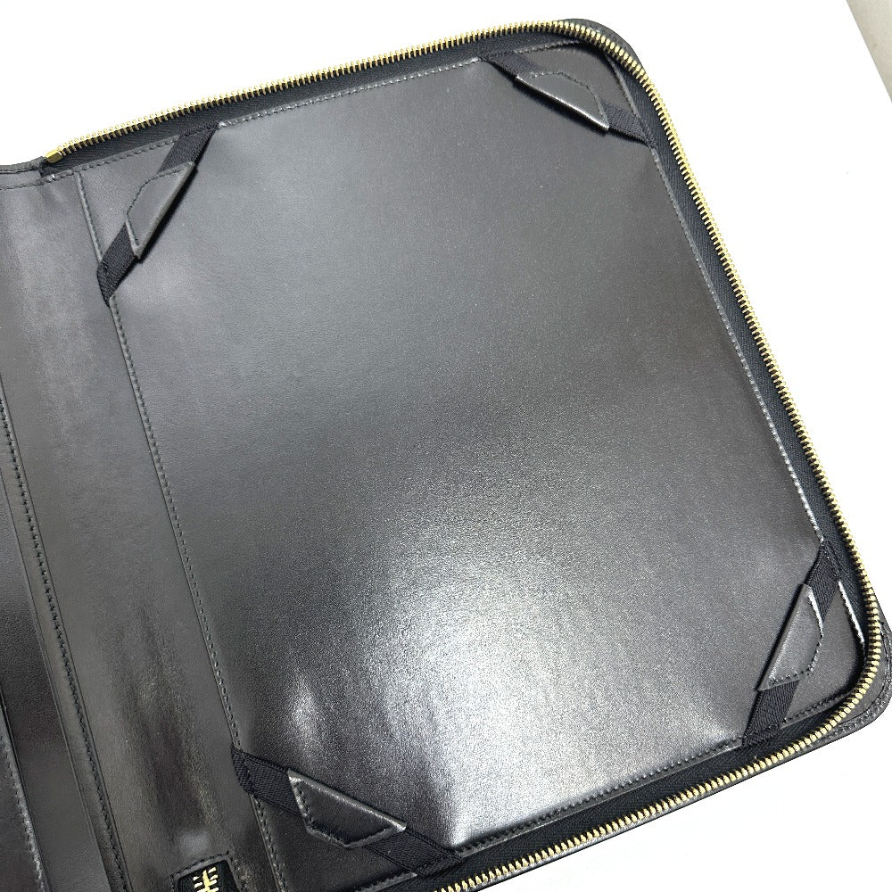 SAINT LAURENT PARIS 326604 ロゴ iPadケース レザー メンズ ブラック - brandshop-reference